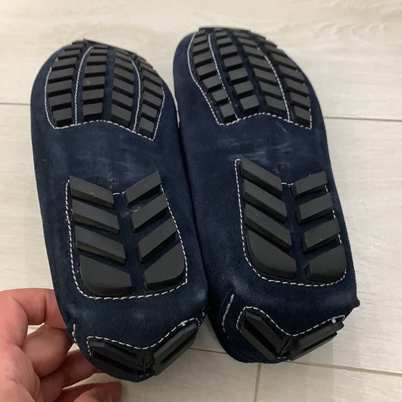 Zanzara NWOT Navy Suede Loafers size 10 - Picture 10 of 14